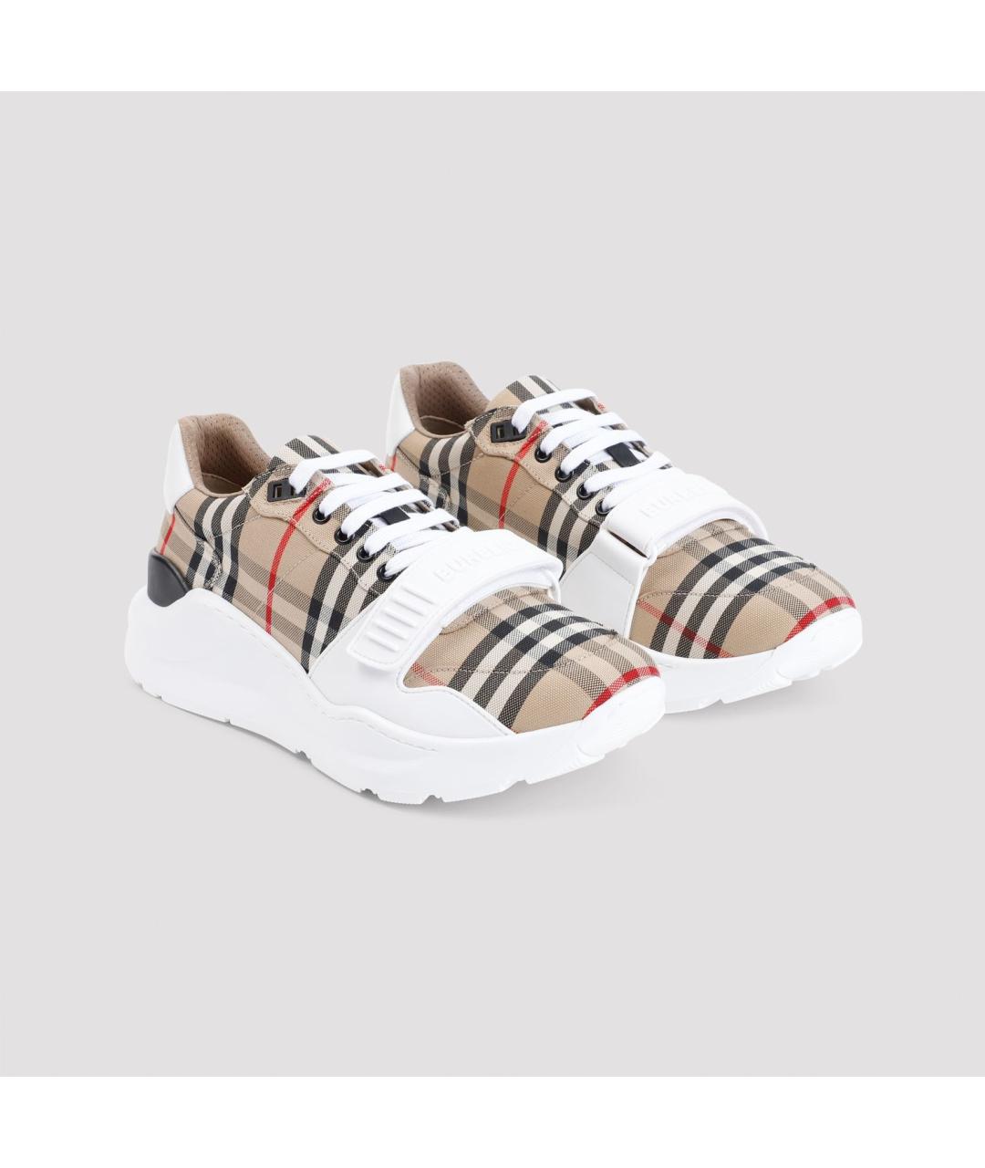 BURBERRY Бежевые кроссовки, фото 4
