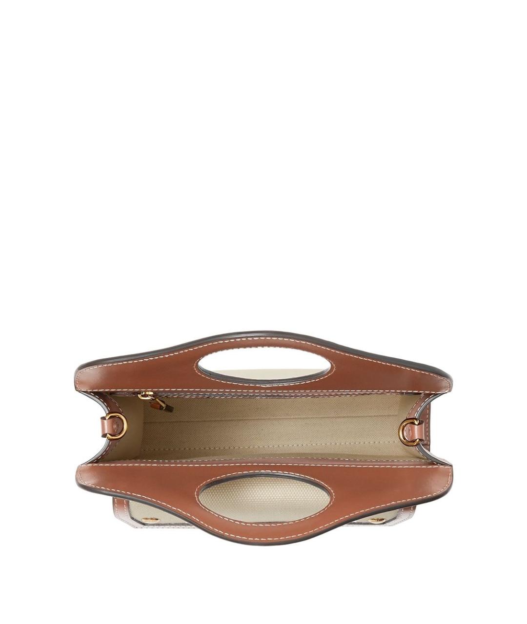 BURBERRY Коричневая сумка с короткими ручками, фото 5