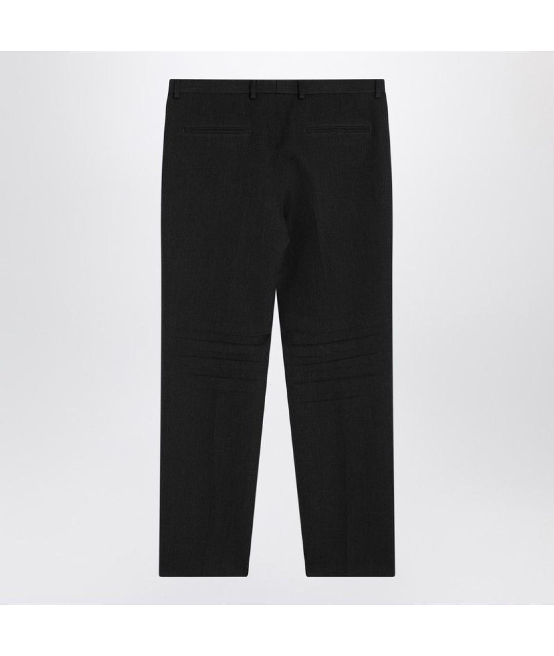 GUCCI Антрацитовые шерстяные классические брюки, фото 2
