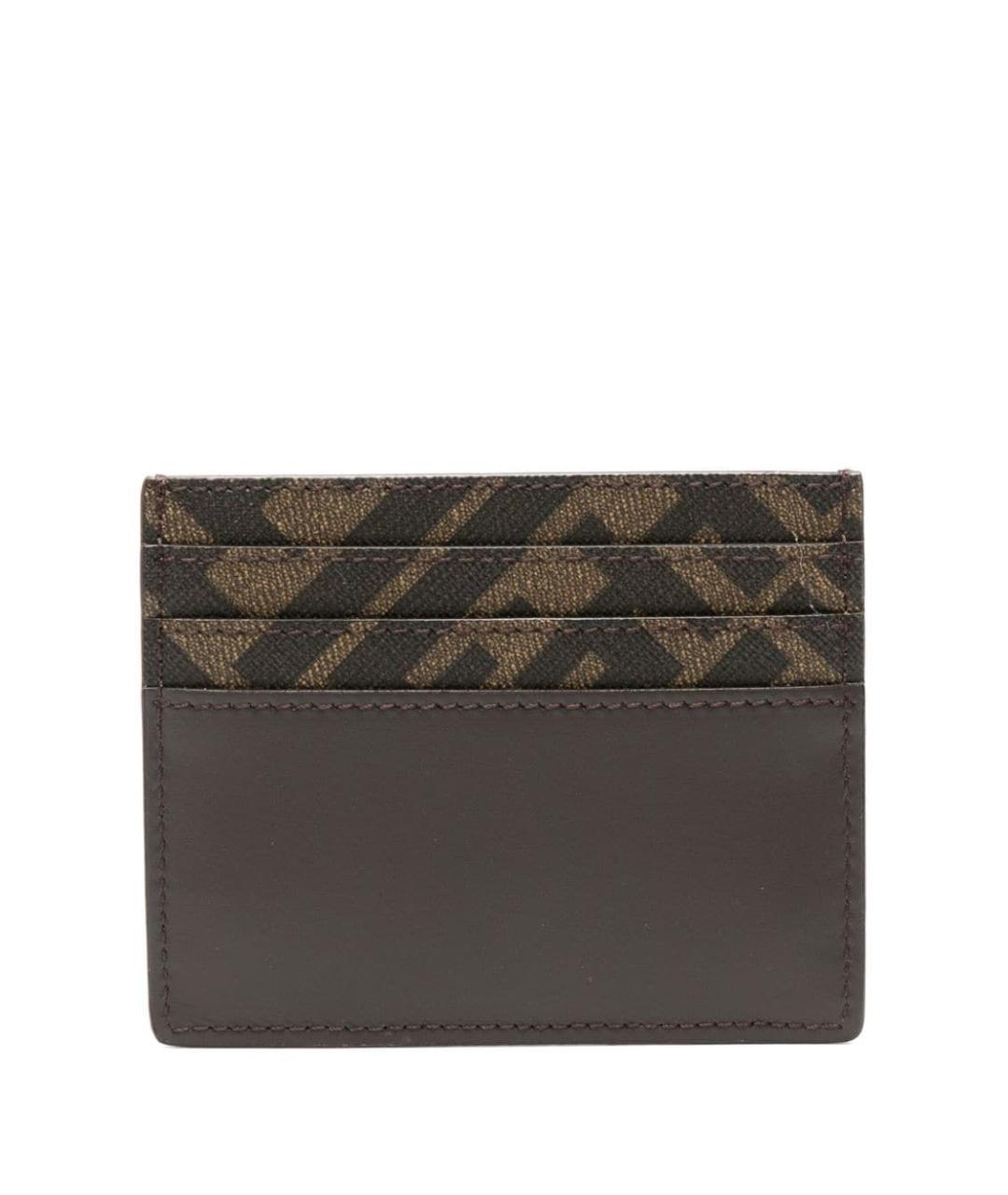 FENDI Коричневый кожаный кардхолдер, фото 2