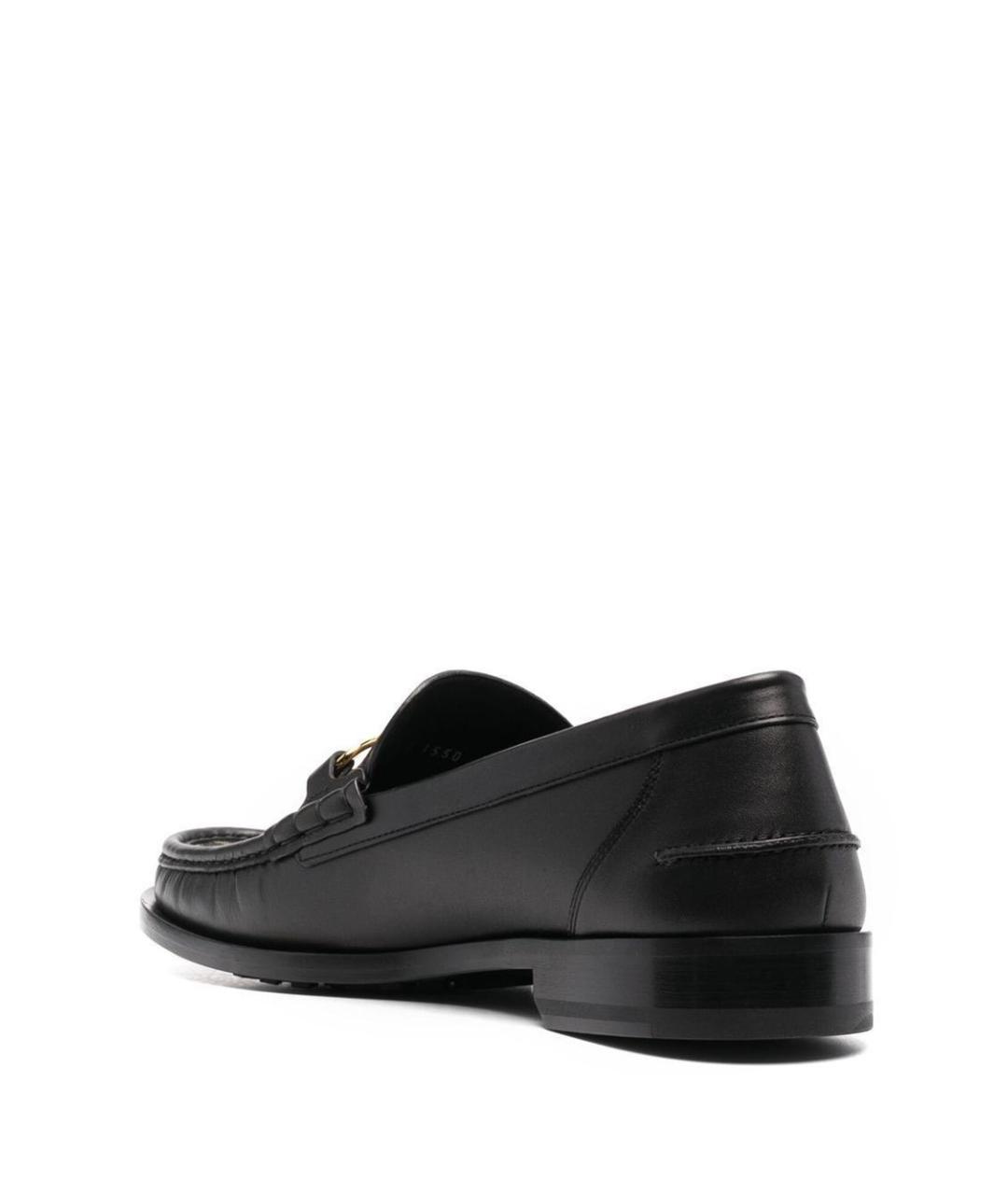 FENDI Черные кожаные лоферы, фото 3