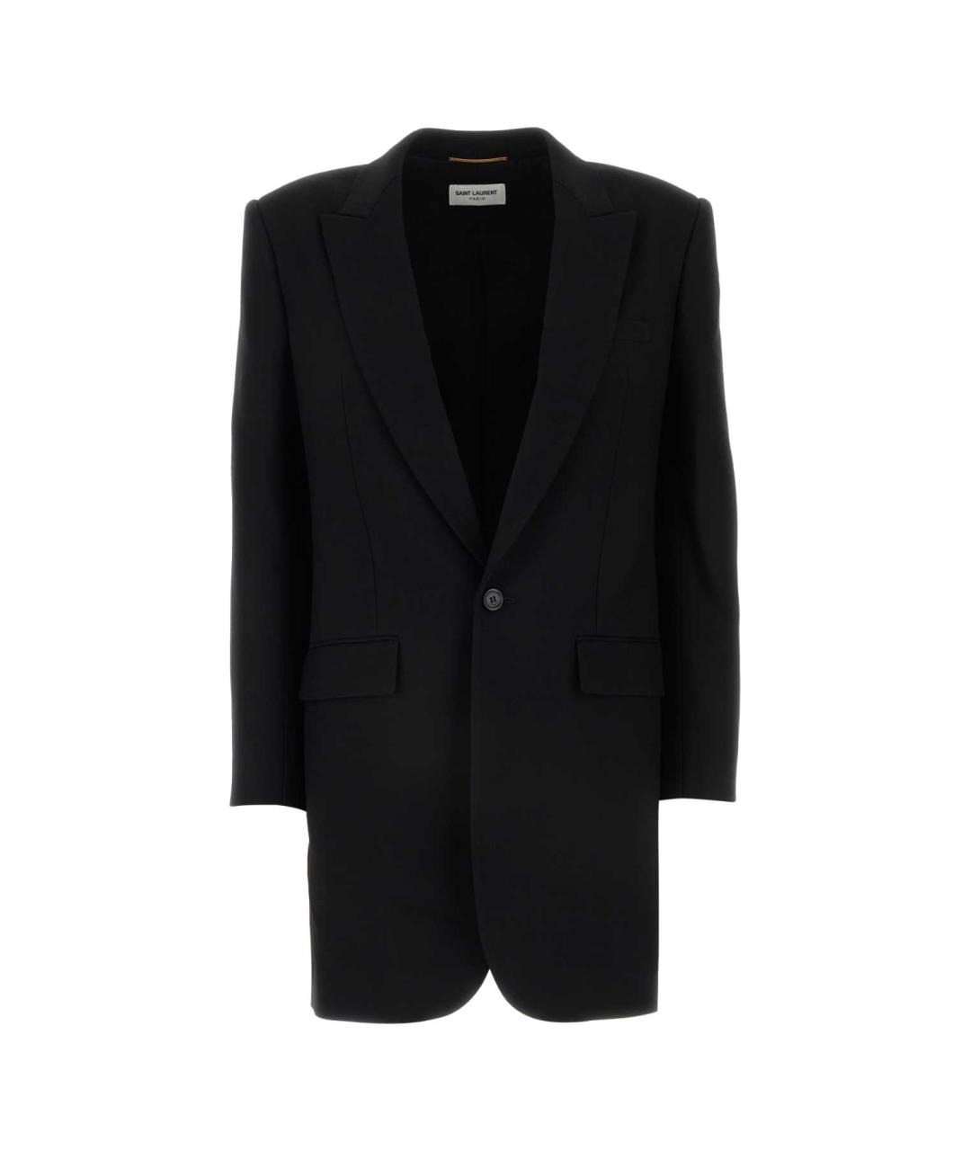 SAINT LAURENT Черная шерстяная куртка, фото 1