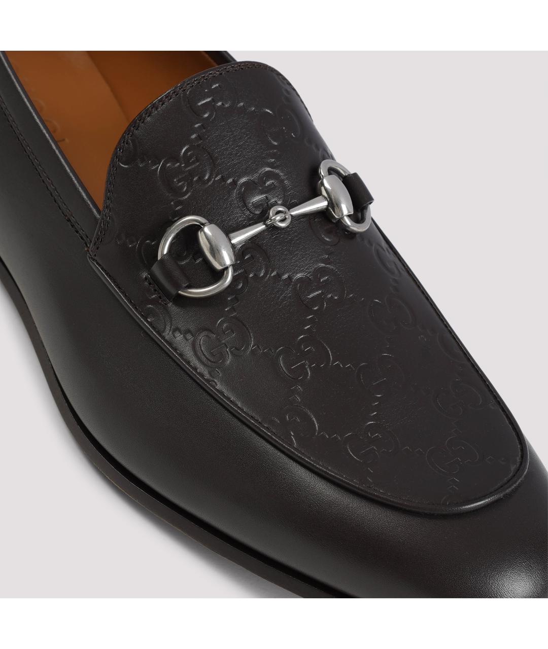 GUCCI Черные кожаные лоферы, фото 5