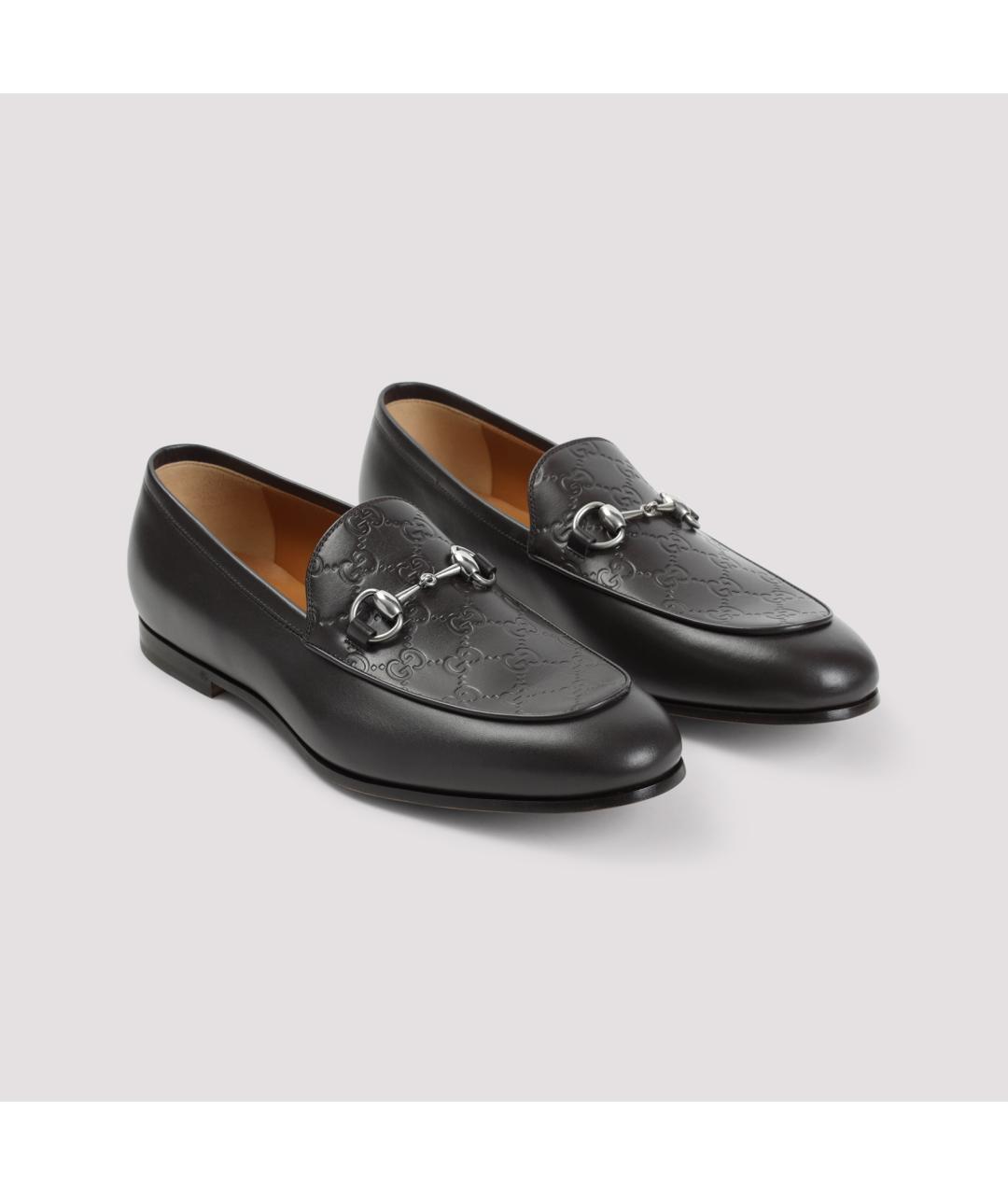 GUCCI Черные кожаные лоферы, фото 4