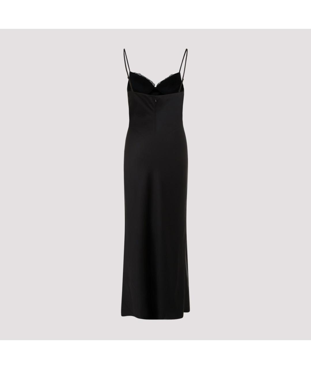 ALEXANDER MCQUEEN Черное шелковое вечернее платье, фото 3