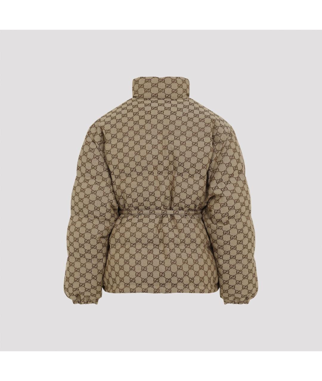 GUCCI Бежевый полиэстеровый пуховик, фото 3