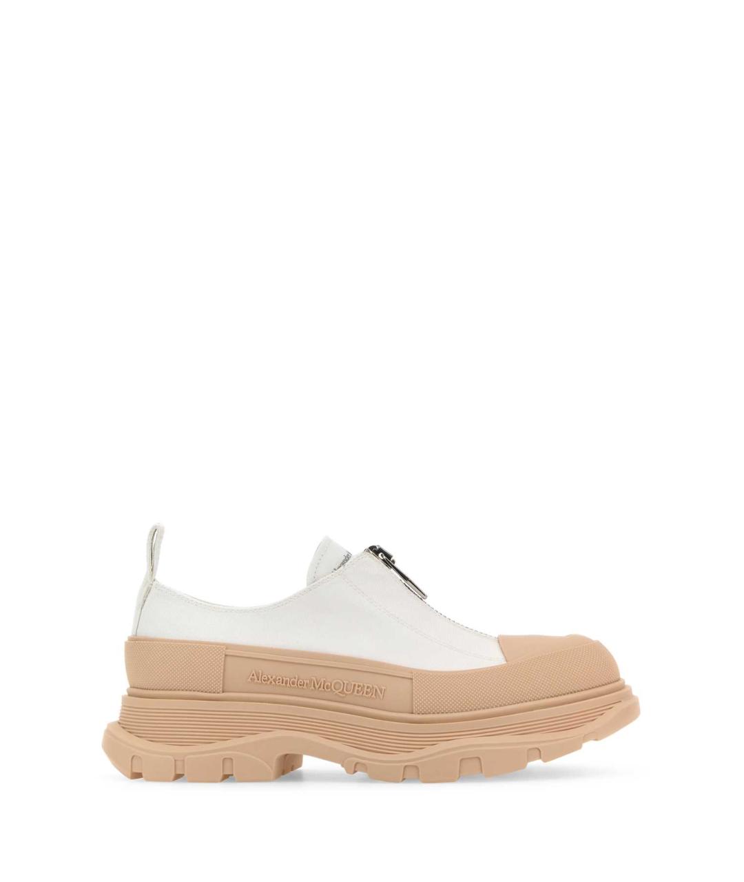 ALEXANDER MCQUEEN Белые кожаные кроссовки, фото 1