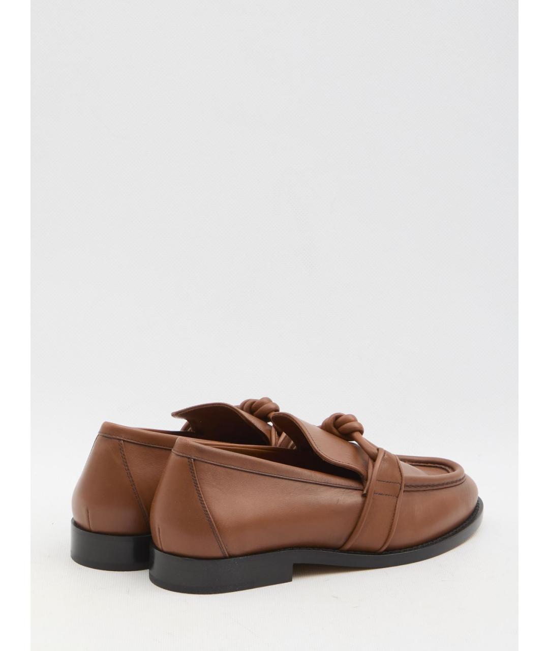 BOTTEGA VENETA Коричневые кожаные лоферы, фото 3