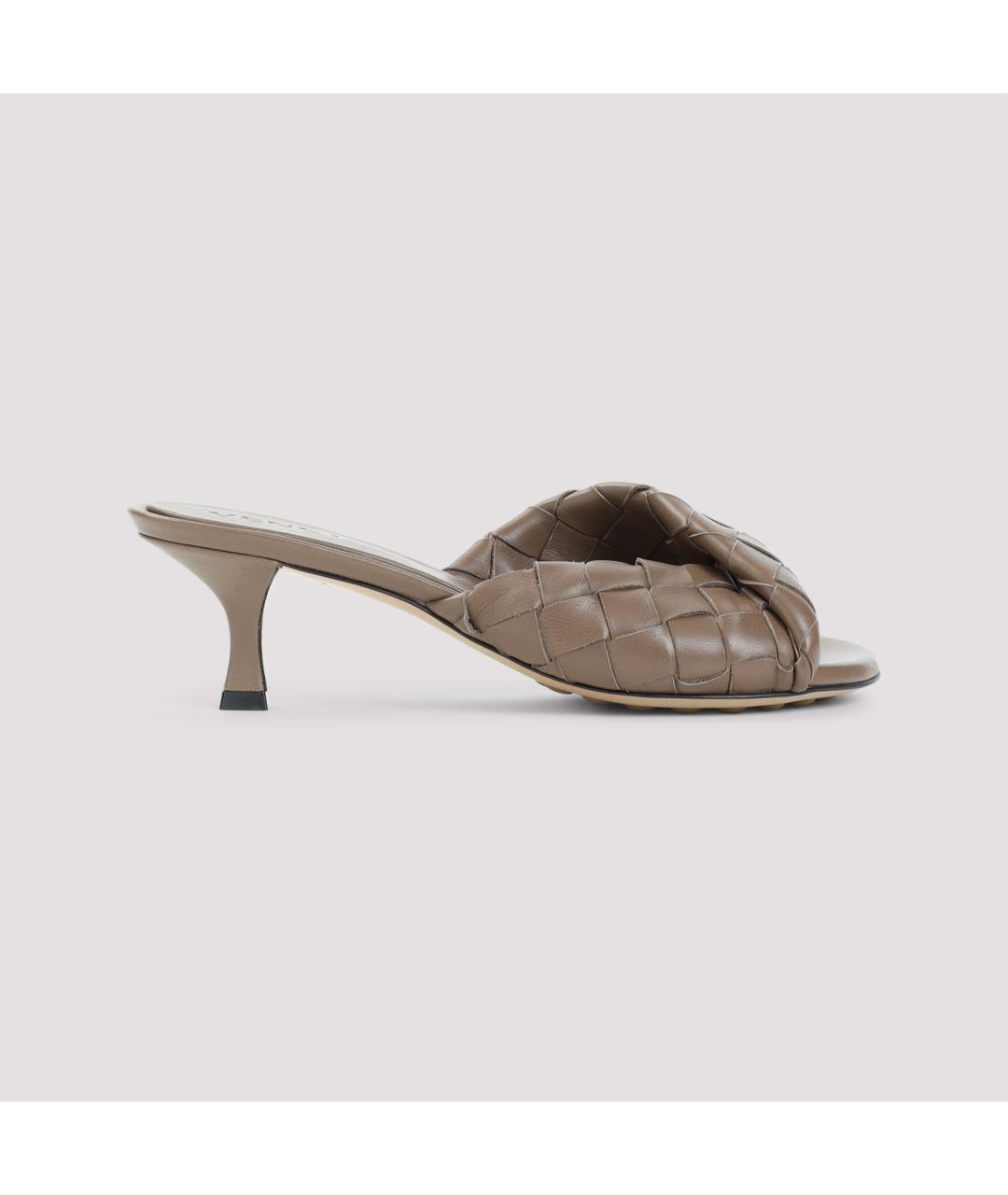BOTTEGA VENETA Коричневые кожаные туфли, фото 2