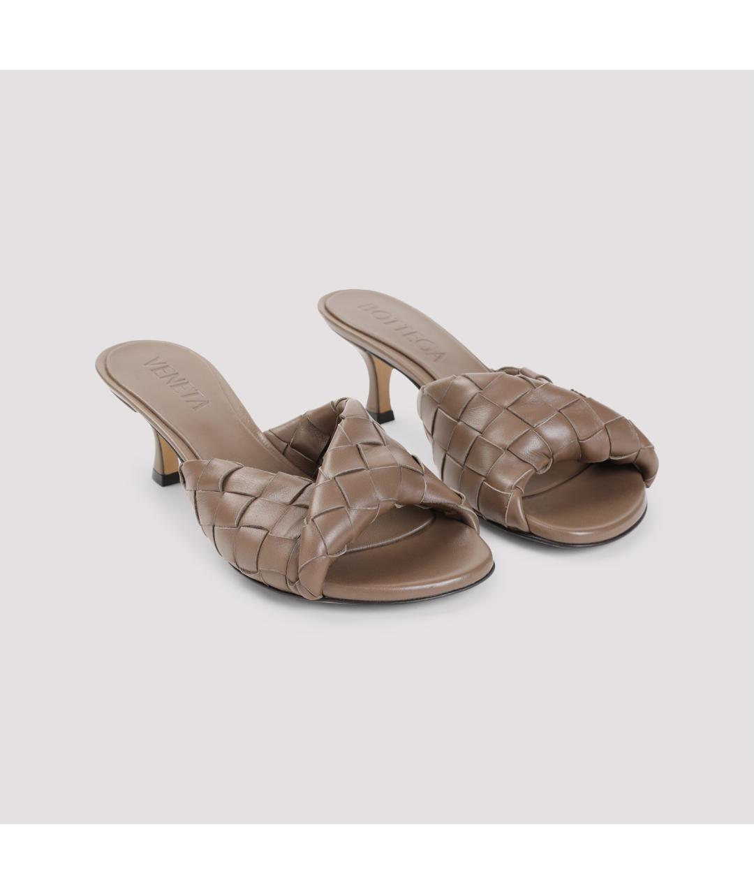 BOTTEGA VENETA Коричневые кожаные туфли, фото 4