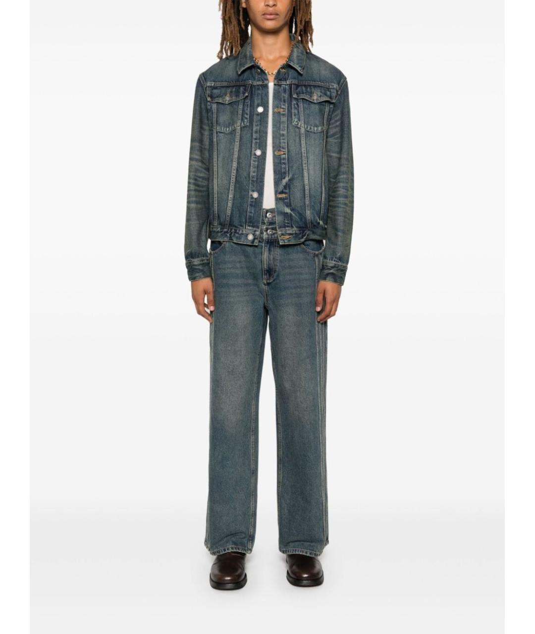 SAINT LAURENT Голубая хлопковая куртка, фото 2