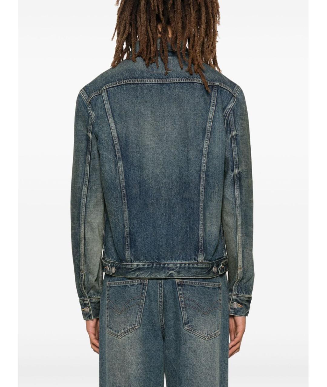 SAINT LAURENT Голубая хлопковая куртка, фото 4