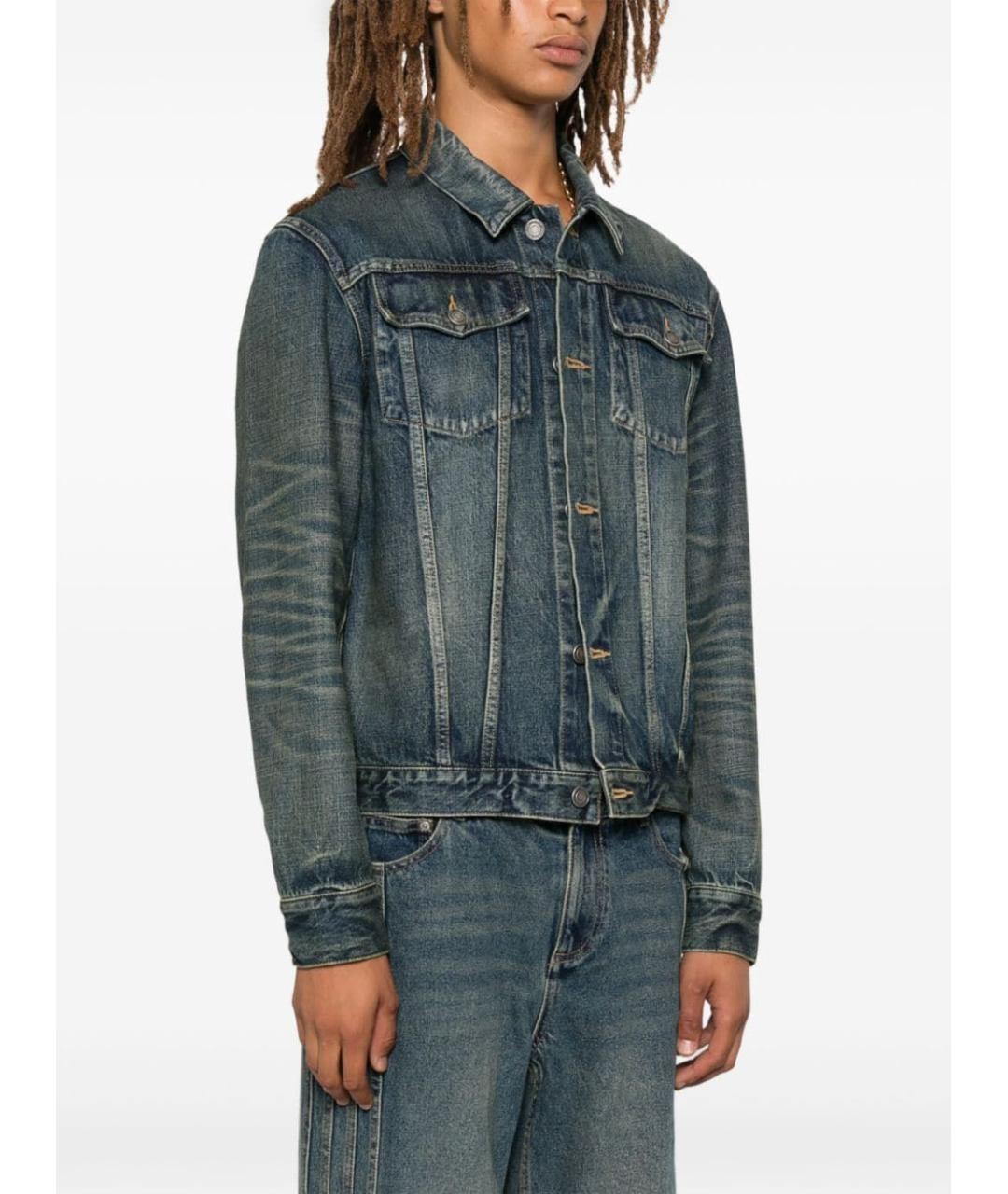 SAINT LAURENT Голубая хлопковая куртка, фото 3