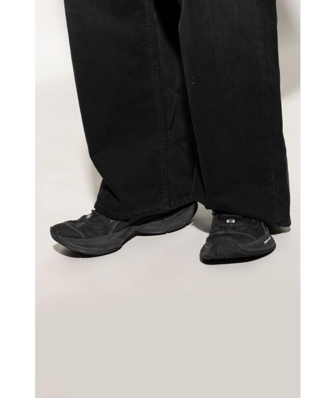 BALENCIAGA Черные синтетические низкие кроссовки / кеды, фото 2