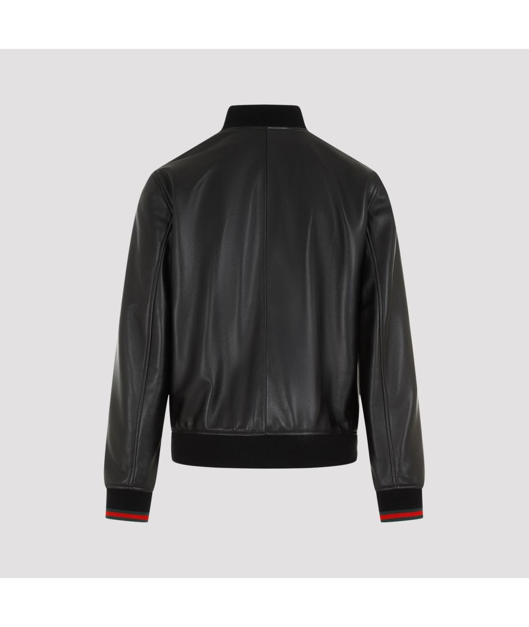 GUCCI Черная кожаная куртка, фото 4