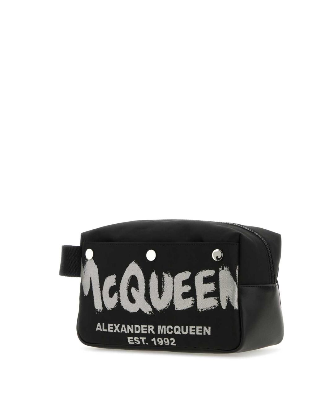 ALEXANDER MCQUEEN Черная синтетическая барсетка, фото 2