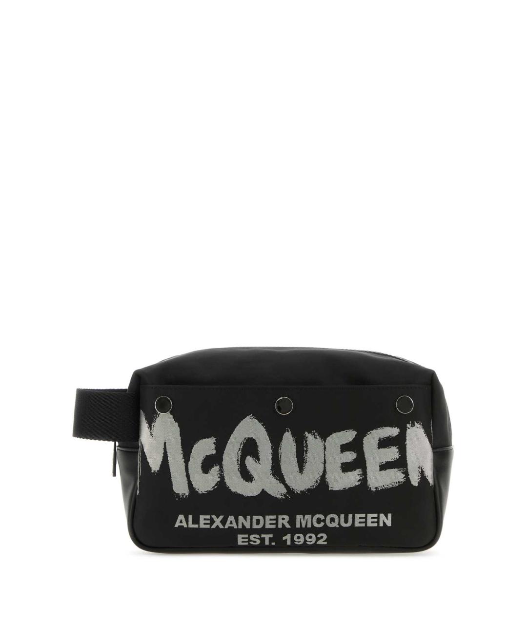 ALEXANDER MCQUEEN Черная синтетическая барсетка, фото 1
