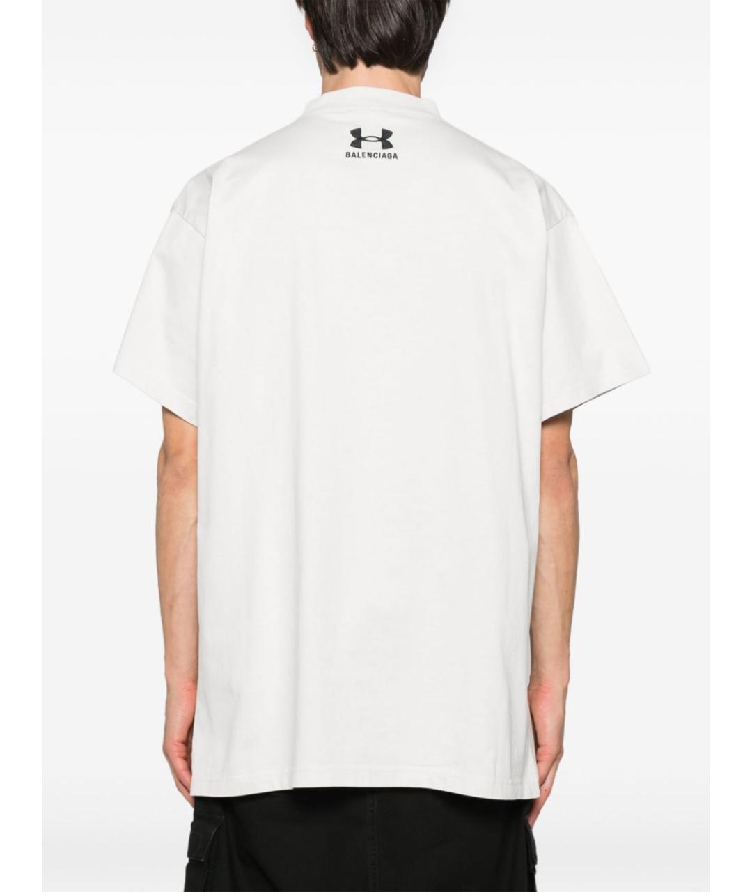 BALENCIAGA Белая хлопковая футболка, фото 3