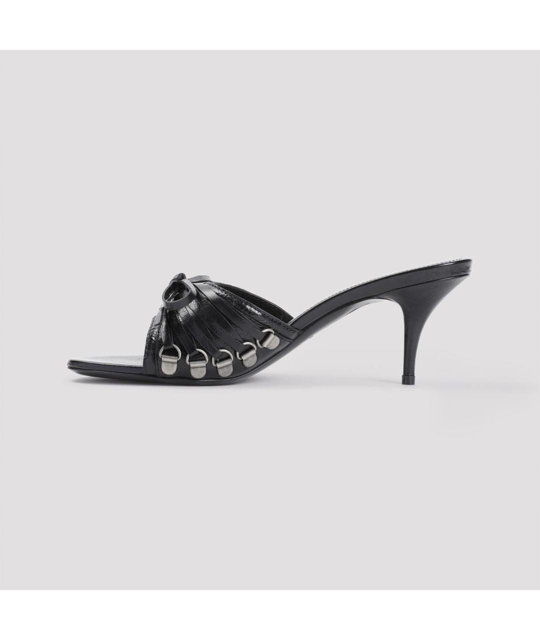 BALENCIAGA Черные кожаные туфли, фото 3