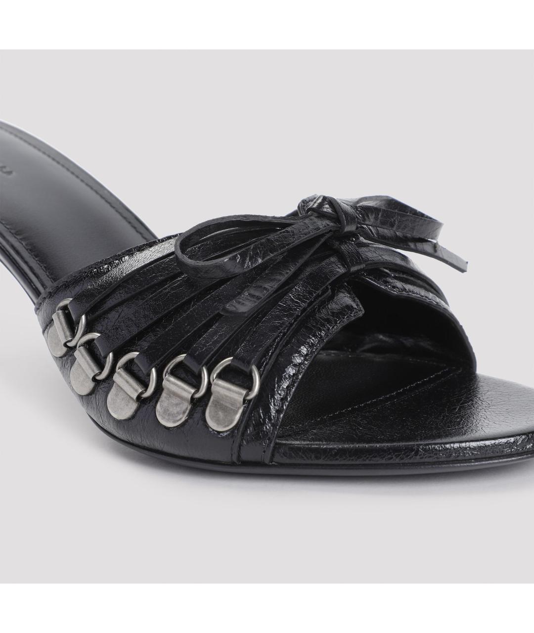 BALENCIAGA Черные кожаные туфли, фото 5