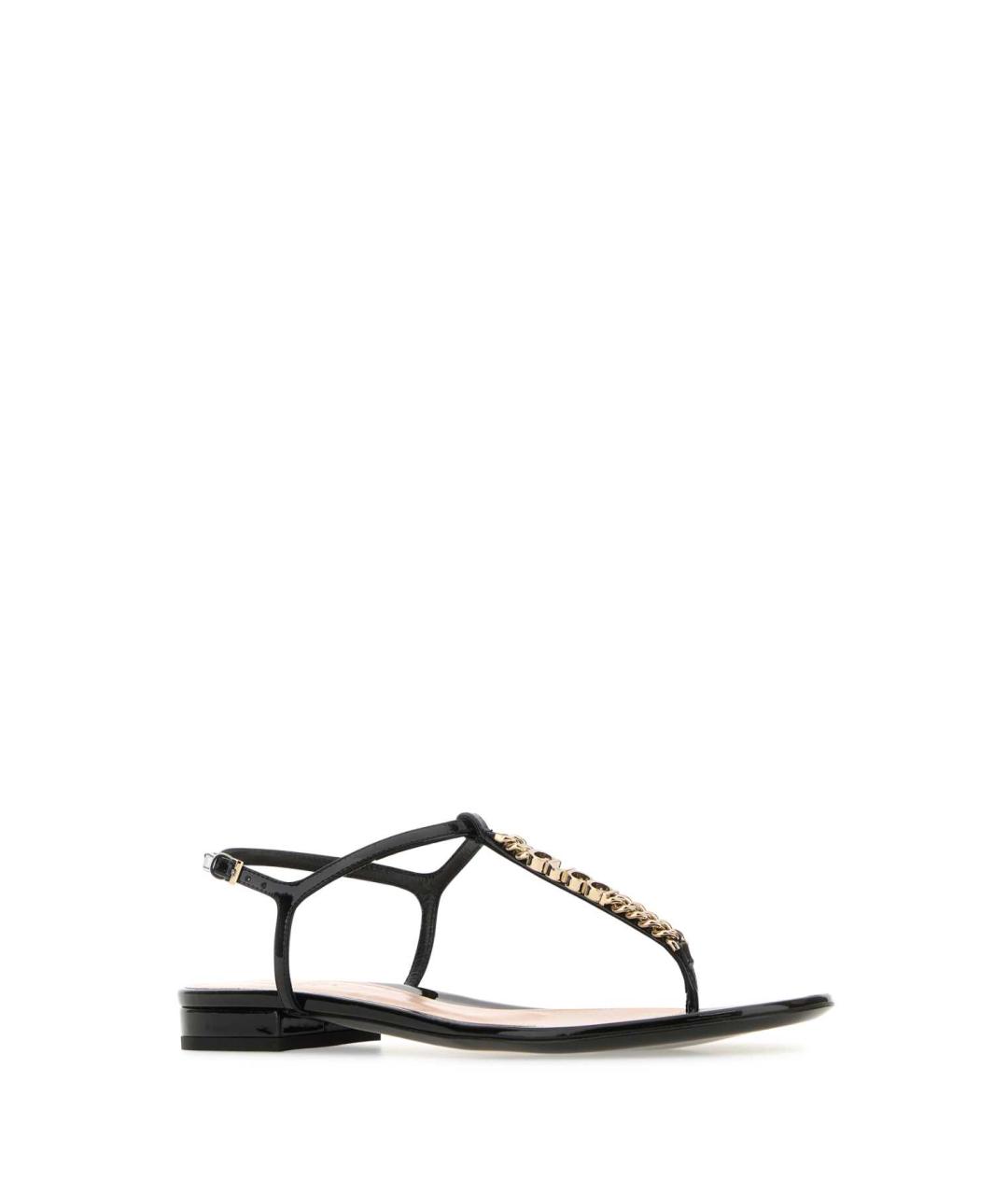 GUCCI Черные кожаные сандалии, фото 2