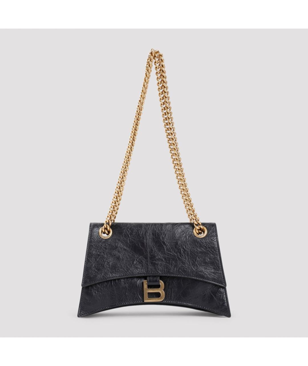 BALENCIAGA Черная кожаная сумка через плечо, фото 2