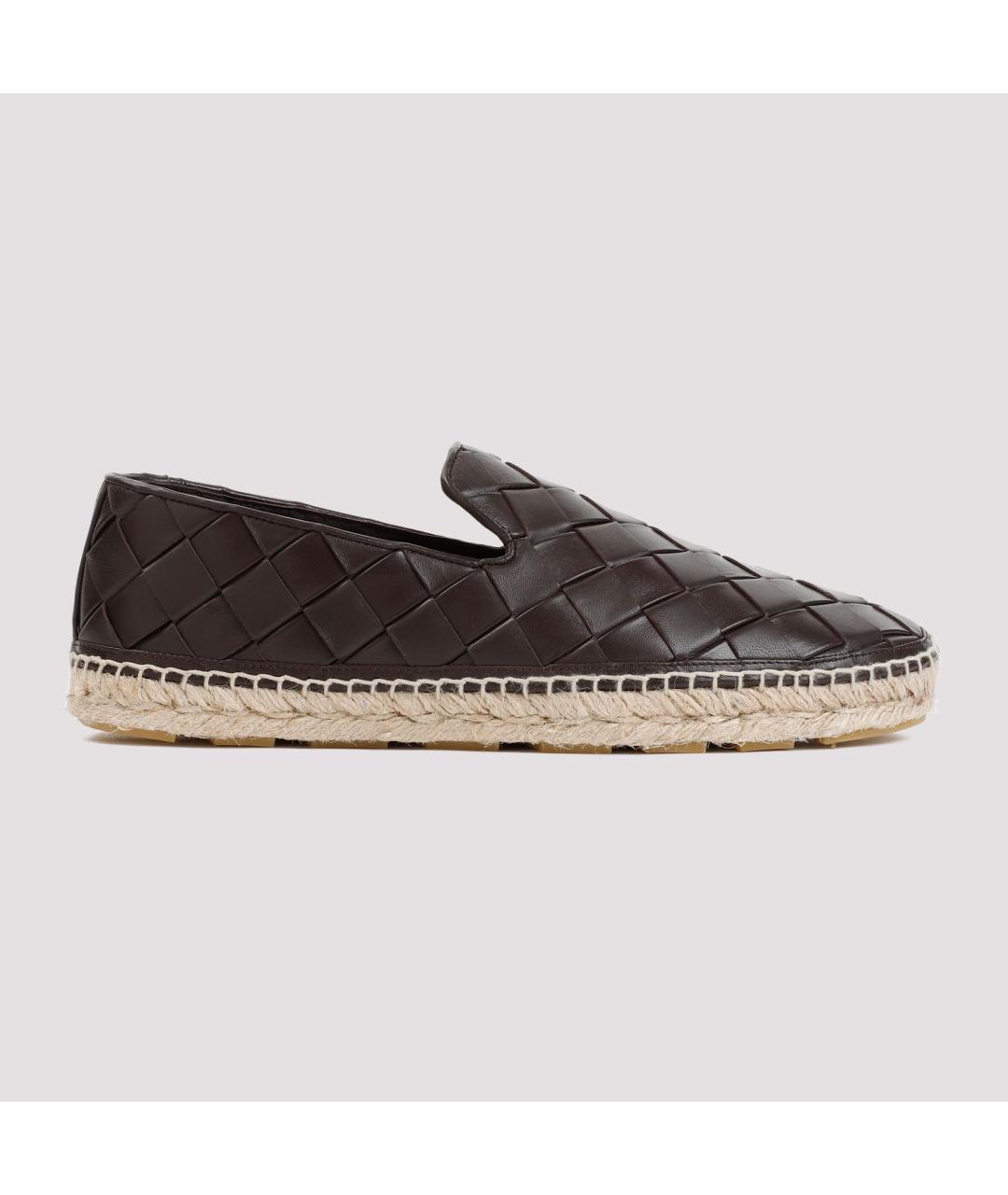 BOTTEGA VENETA Коричневые кожаные эспадрильи, фото 2