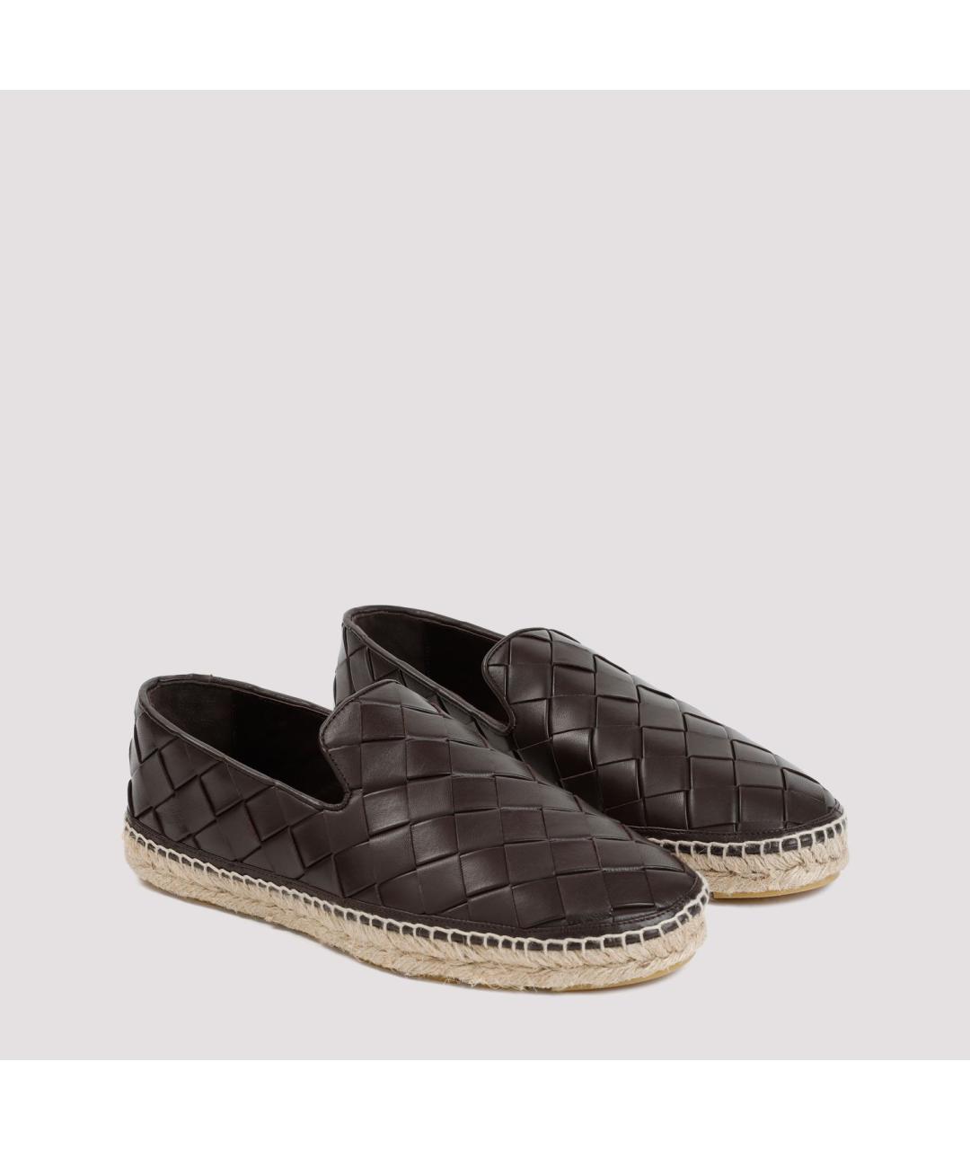 BOTTEGA VENETA Коричневые кожаные эспадрильи, фото 4
