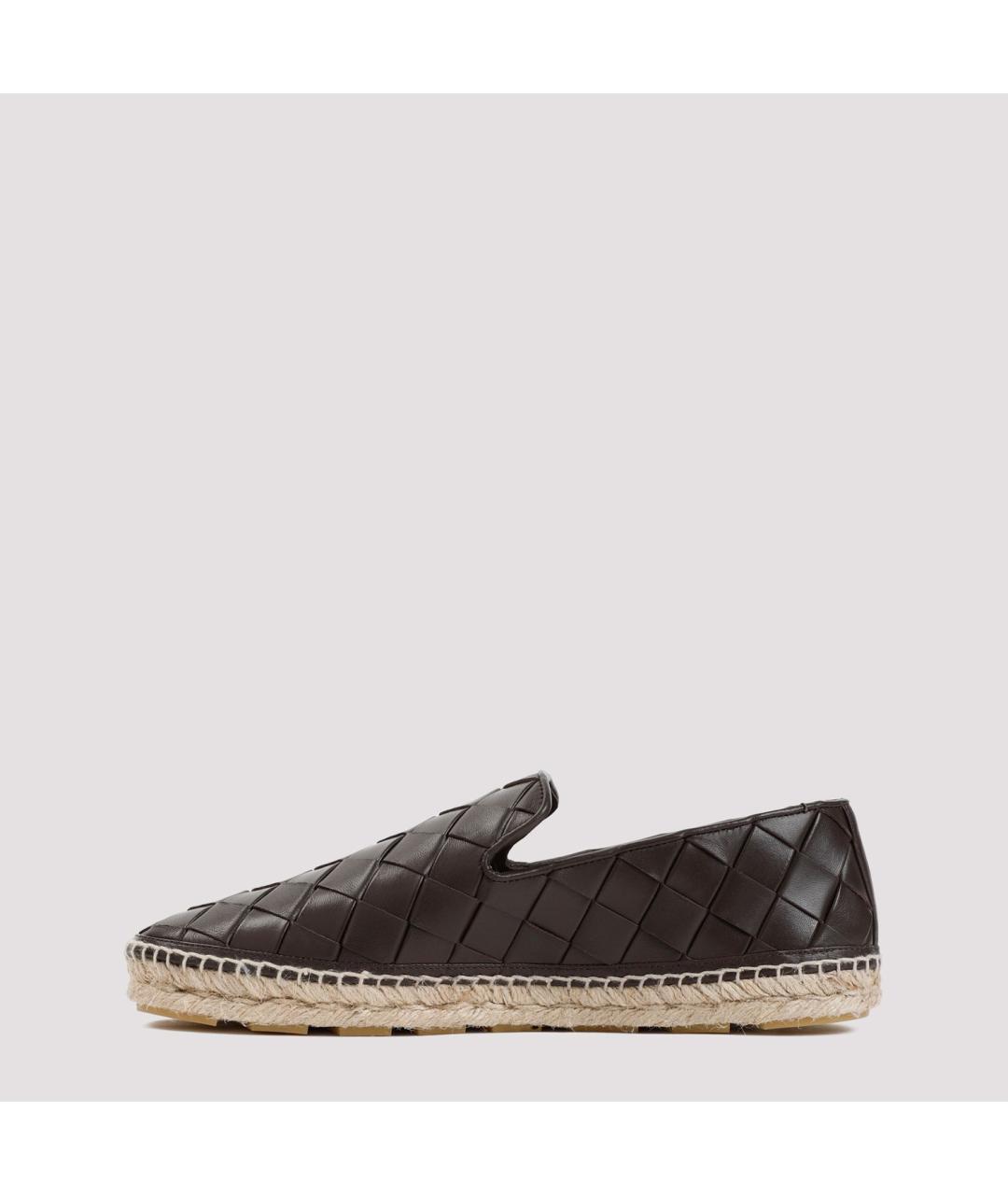 BOTTEGA VENETA Коричневые кожаные эспадрильи, фото 3