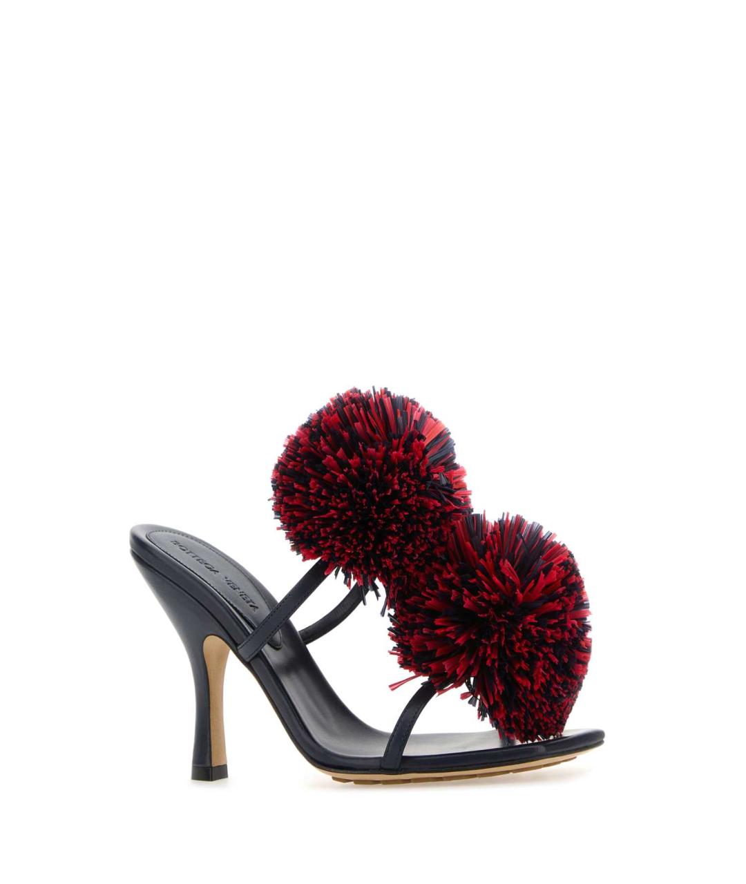 BOTTEGA VENETA Темно-синие кожаные мюли, фото 2