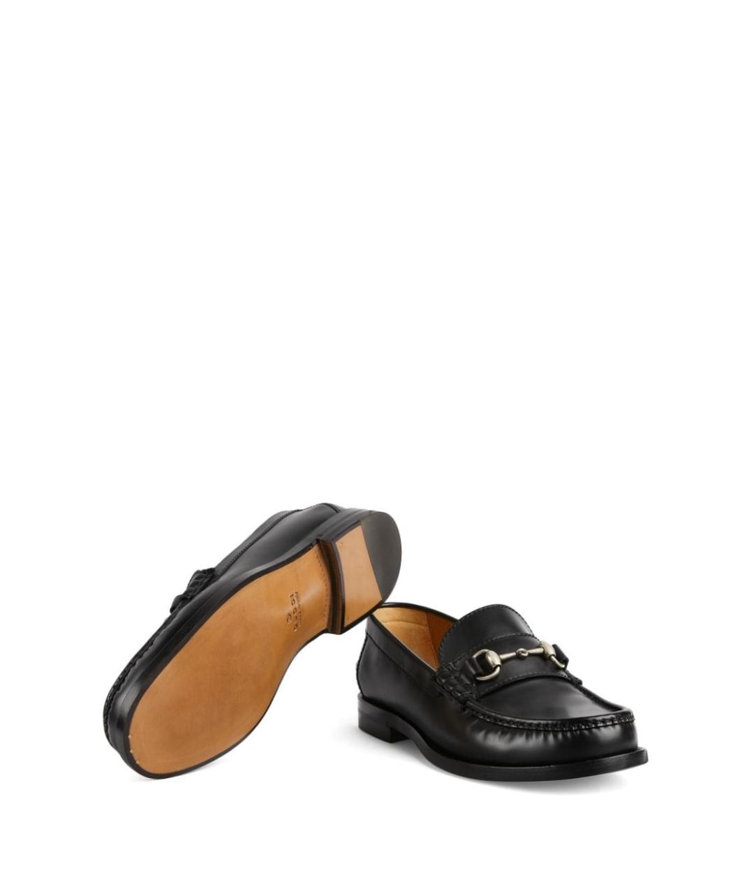 GUCCI Черные кожаные лоферы, фото 5