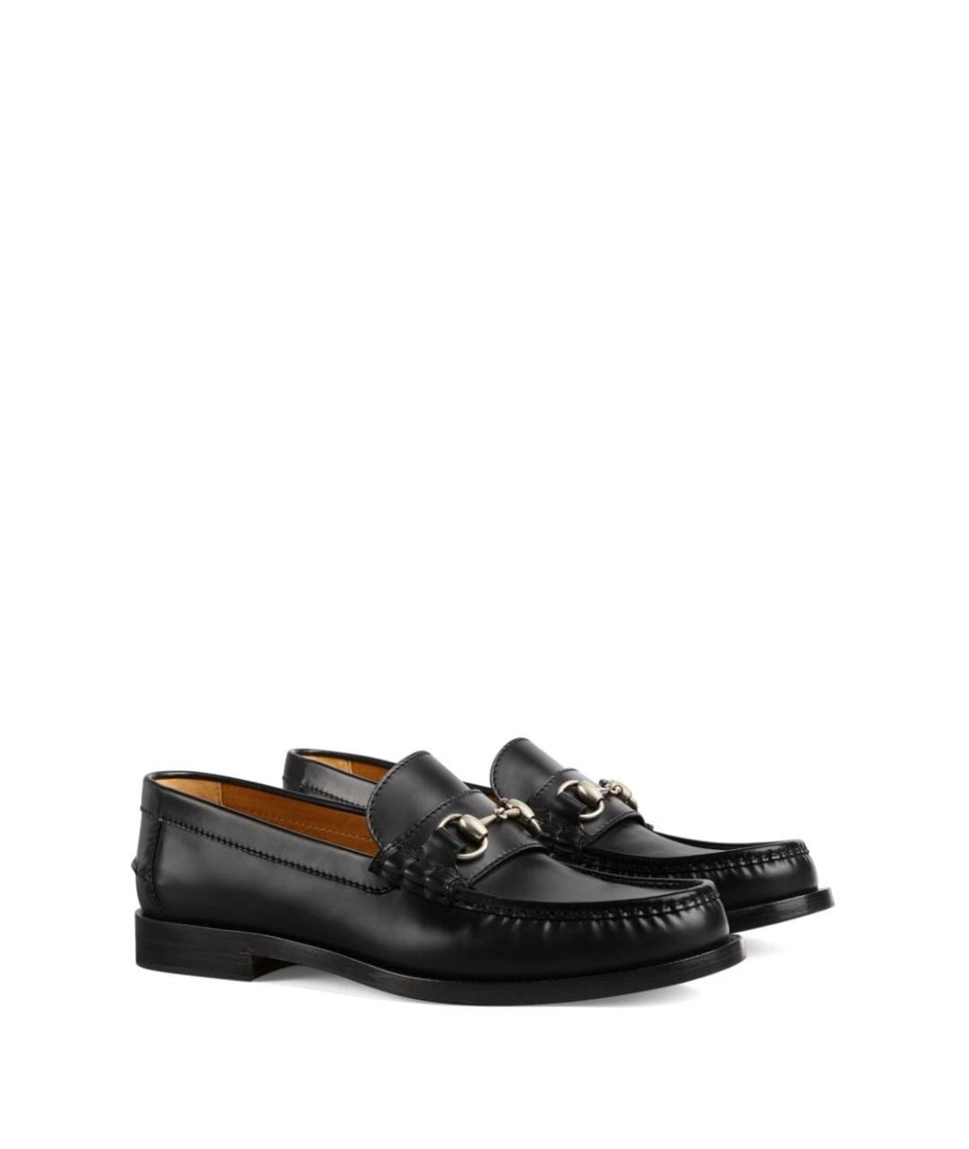 GUCCI Черные кожаные лоферы, фото 2