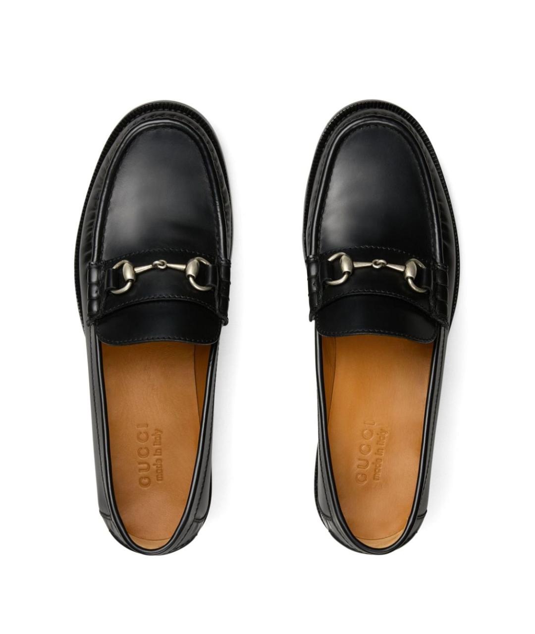 GUCCI Черные кожаные лоферы, фото 4