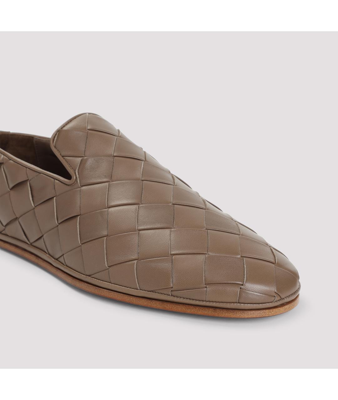 BOTTEGA VENETA Коричневые кожаные лоферы, фото 5