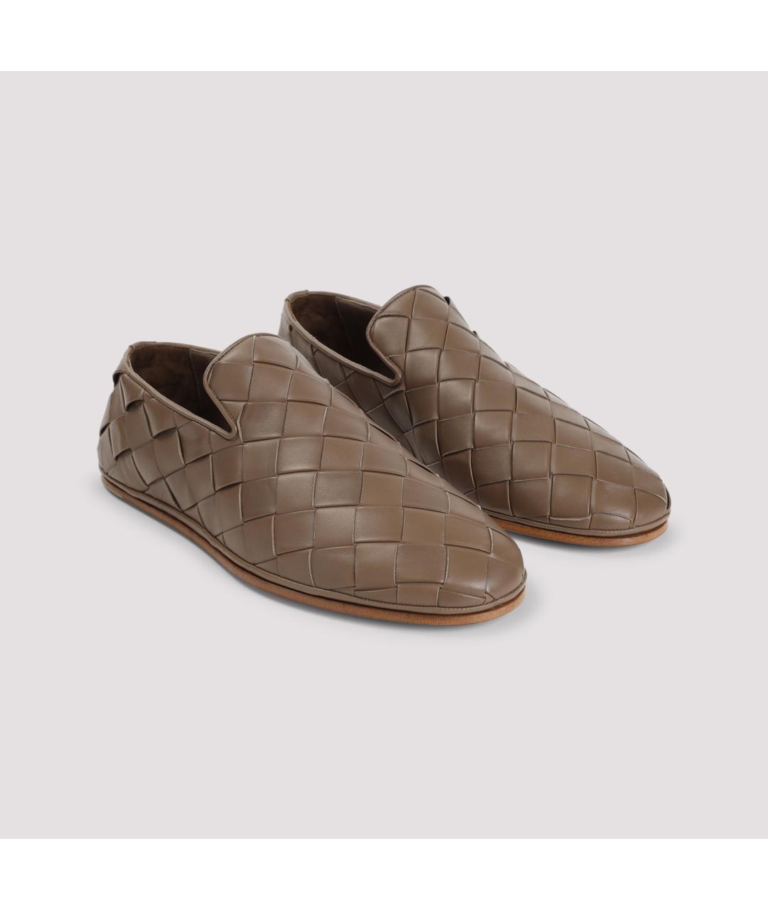 BOTTEGA VENETA Коричневые кожаные лоферы, фото 4