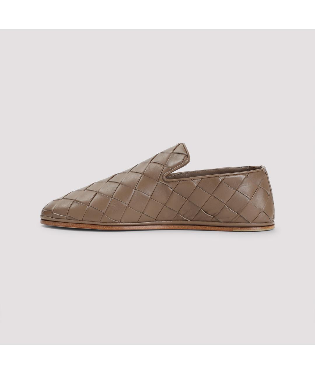 BOTTEGA VENETA Коричневые кожаные лоферы, фото 3
