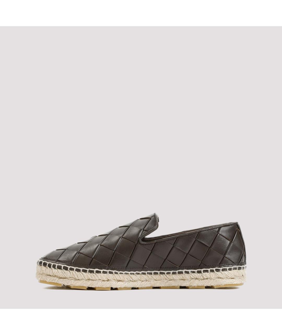 BOTTEGA VENETA Коричневые кожаные эспадрильи, фото 3