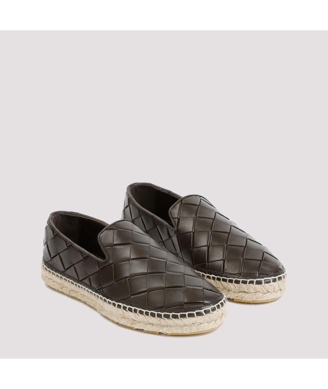 BOTTEGA VENETA Коричневые кожаные эспадрильи, фото 4