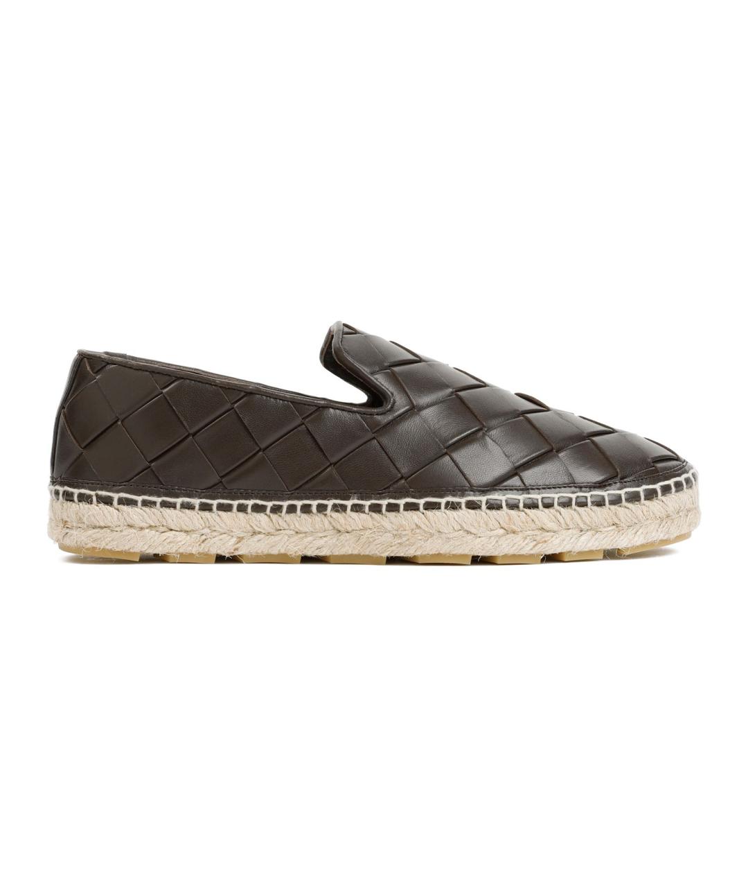 BOTTEGA VENETA Коричневые кожаные эспадрильи, фото 1