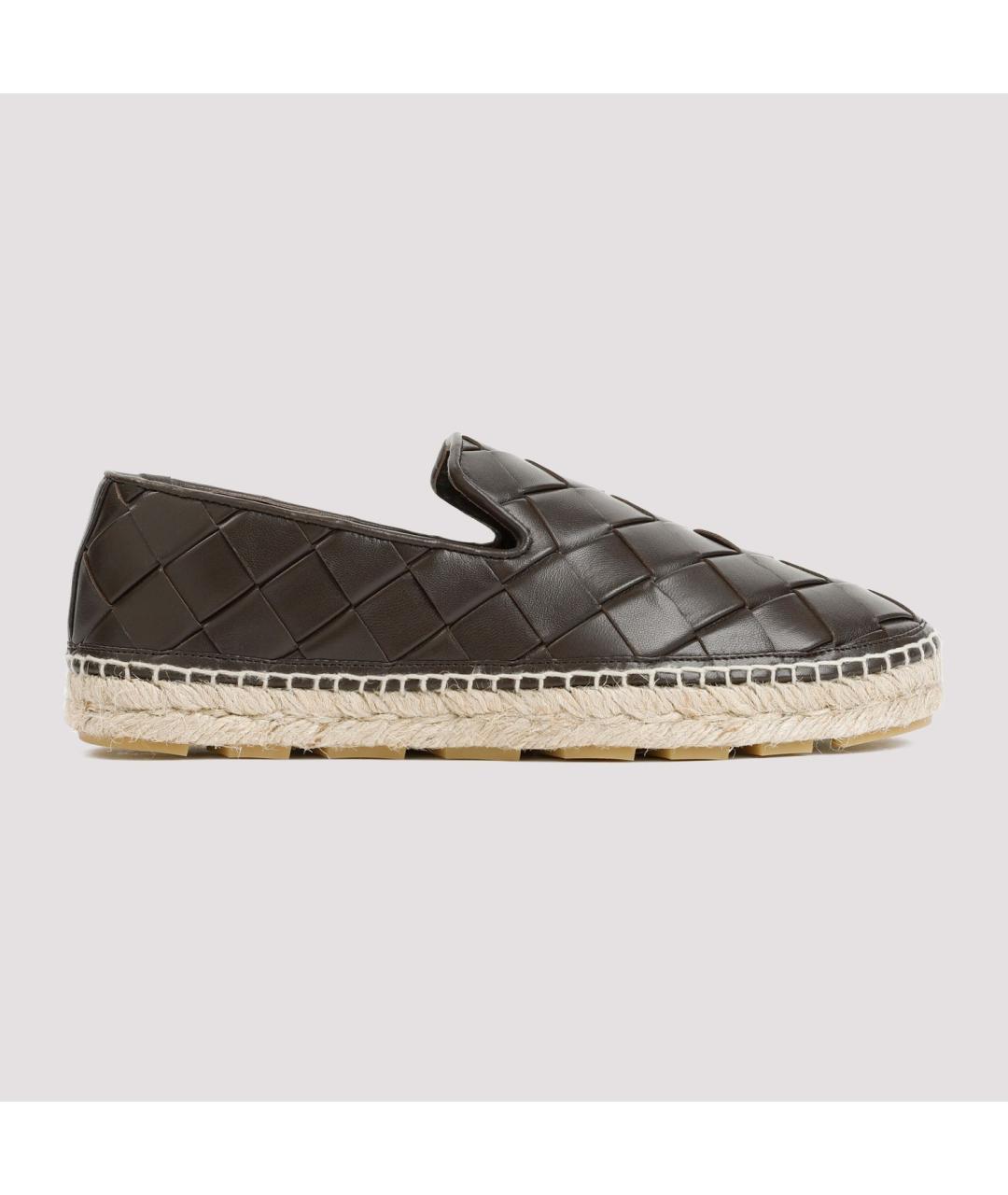 BOTTEGA VENETA Коричневые кожаные эспадрильи, фото 2