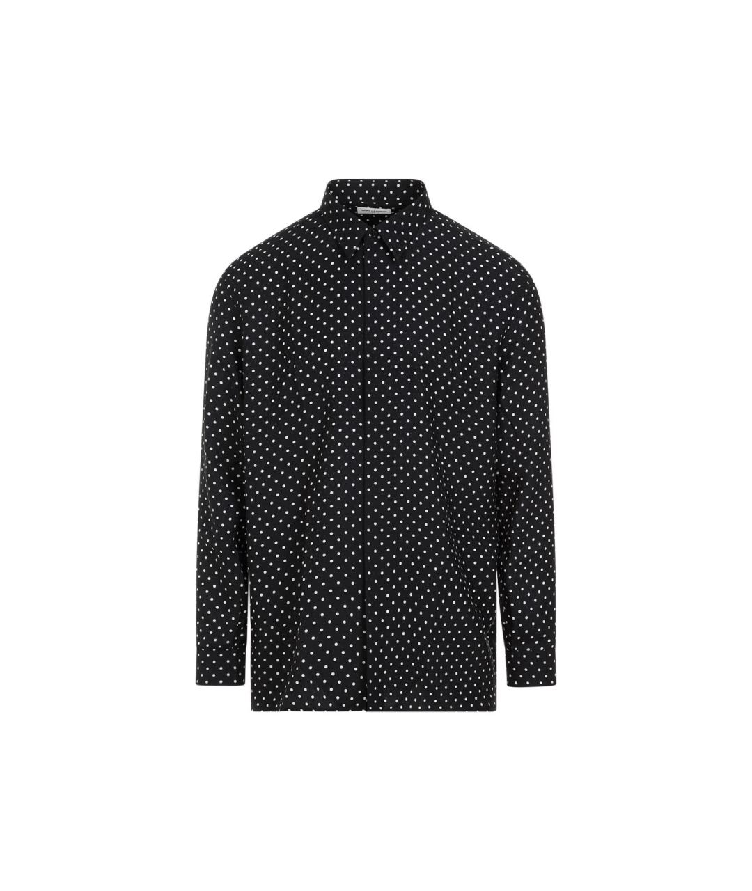 SAINT LAURENT Черная шелковая кэжуал рубашка, фото 1