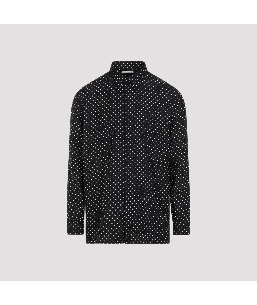 SAINT LAURENT Черная шелковая кэжуал рубашка, фото 2