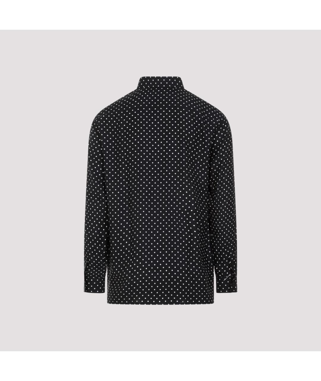 SAINT LAURENT Черная шелковая кэжуал рубашка, фото 3