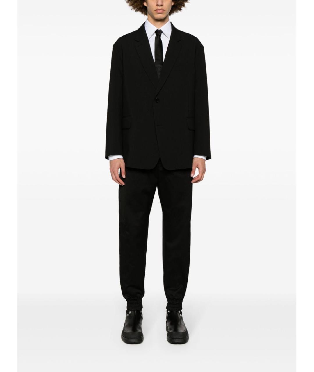 ALEXANDER MCQUEEN Черные хлопковые прямые брюки, фото 2