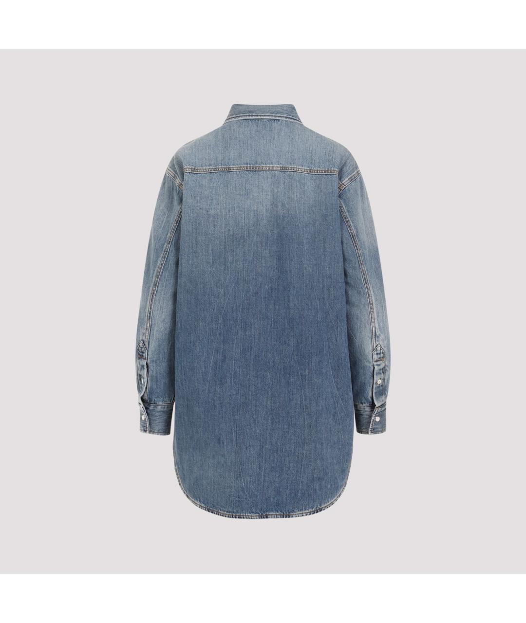 GUCCI Синяя полиэстеровая рубашка, фото 3