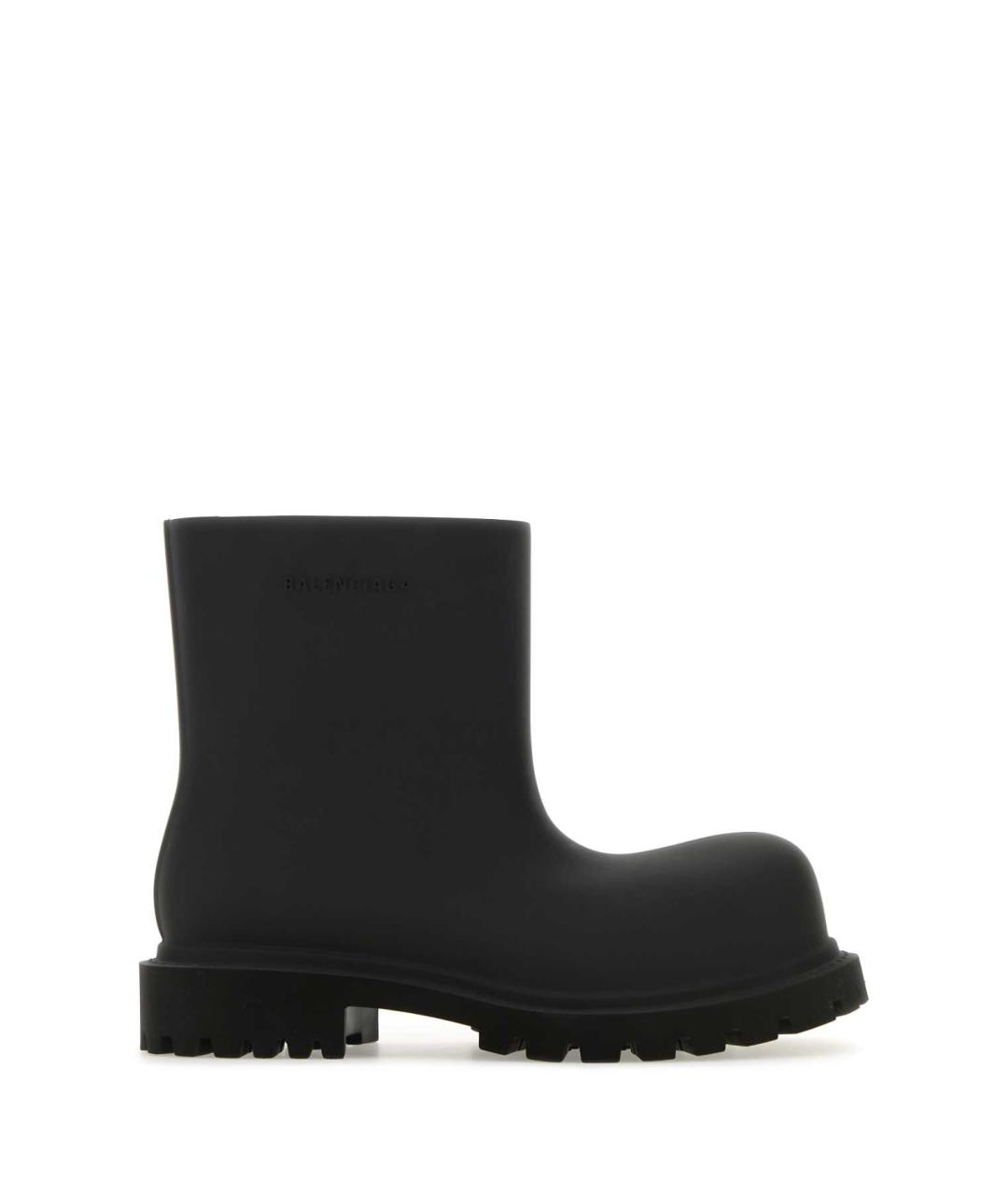 BALENCIAGA Черные резиновые высокие ботинки, фото 1