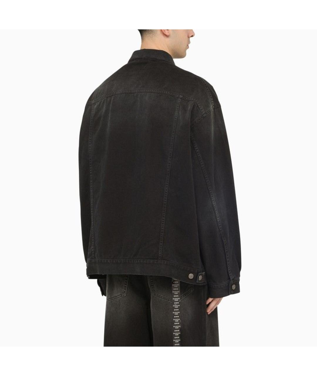 BALENCIAGA Черная хлопковая куртка, фото 3