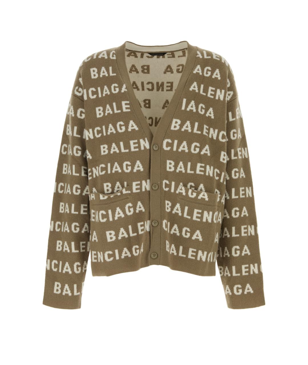 BALENCIAGA Мульти шерстяной кардиган, фото 1