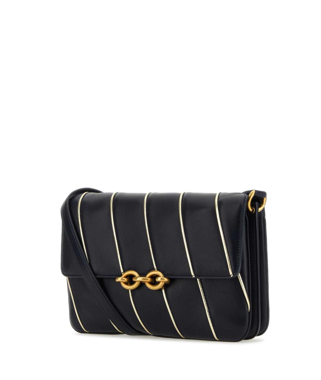 SAINT LAURENT Черная кожаная сумка через плечо, фото 2