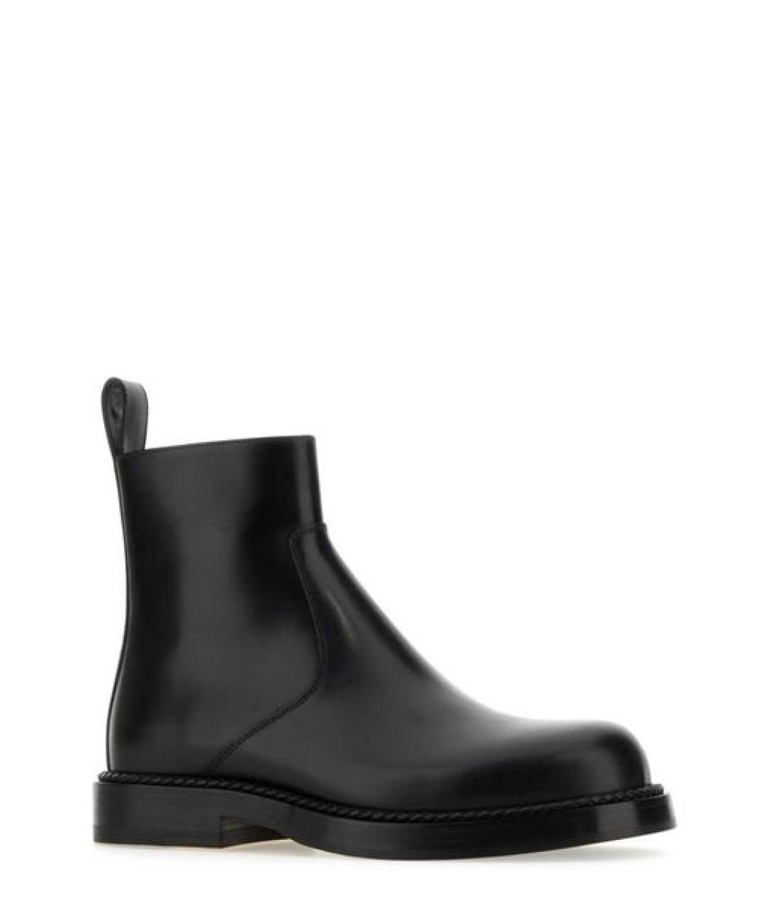 BOTTEGA VENETA Черные кожаные высокие ботинки, фото 2